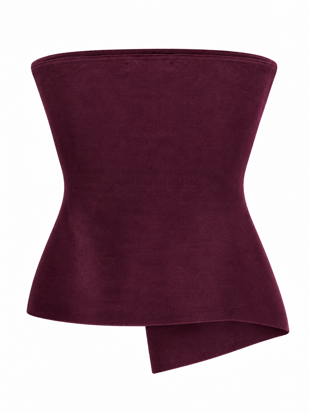 Asymmetrisches Bandeau Top - Bordo Red