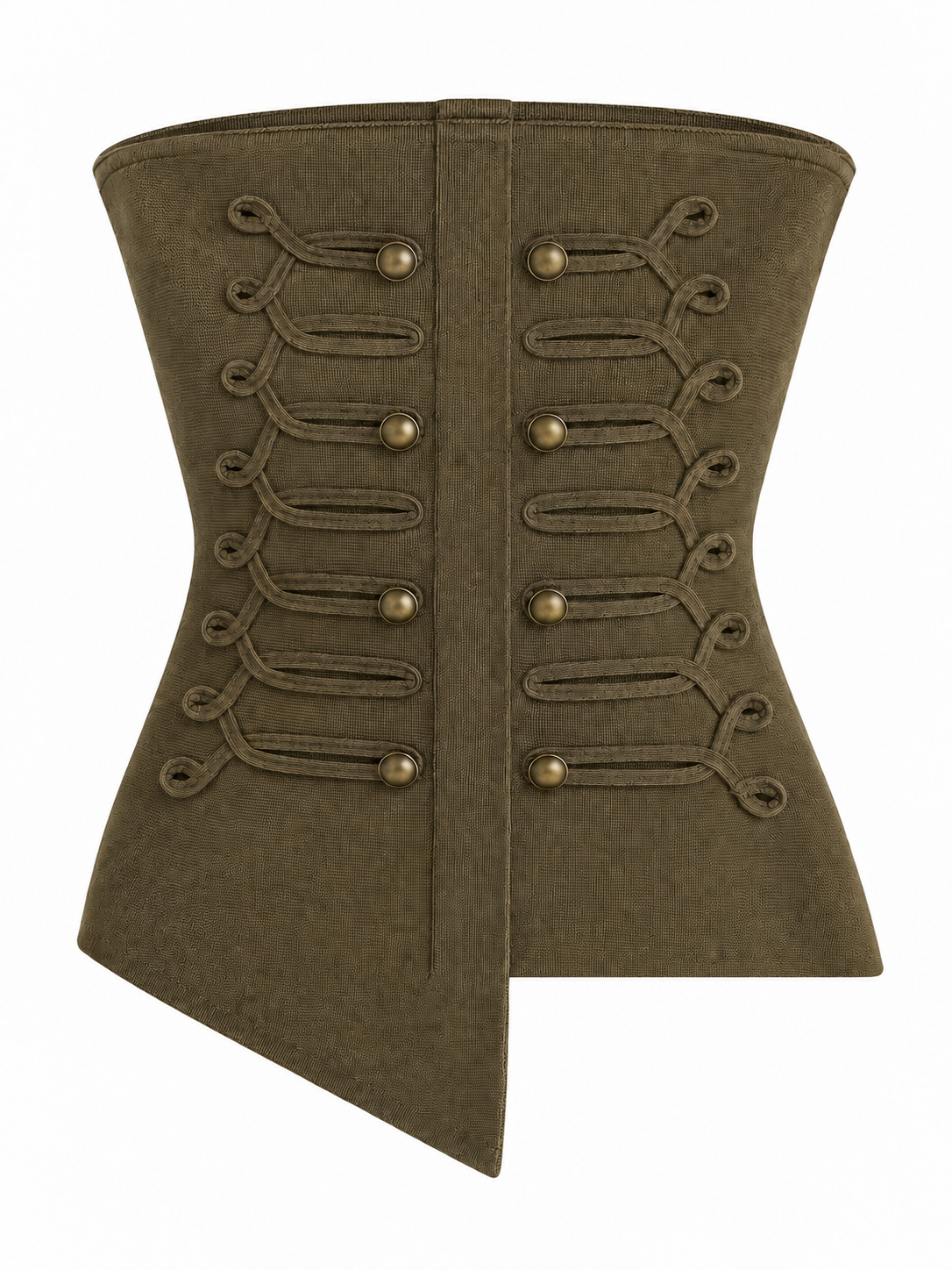 Asymmetrisches Bandeau Top - Green
