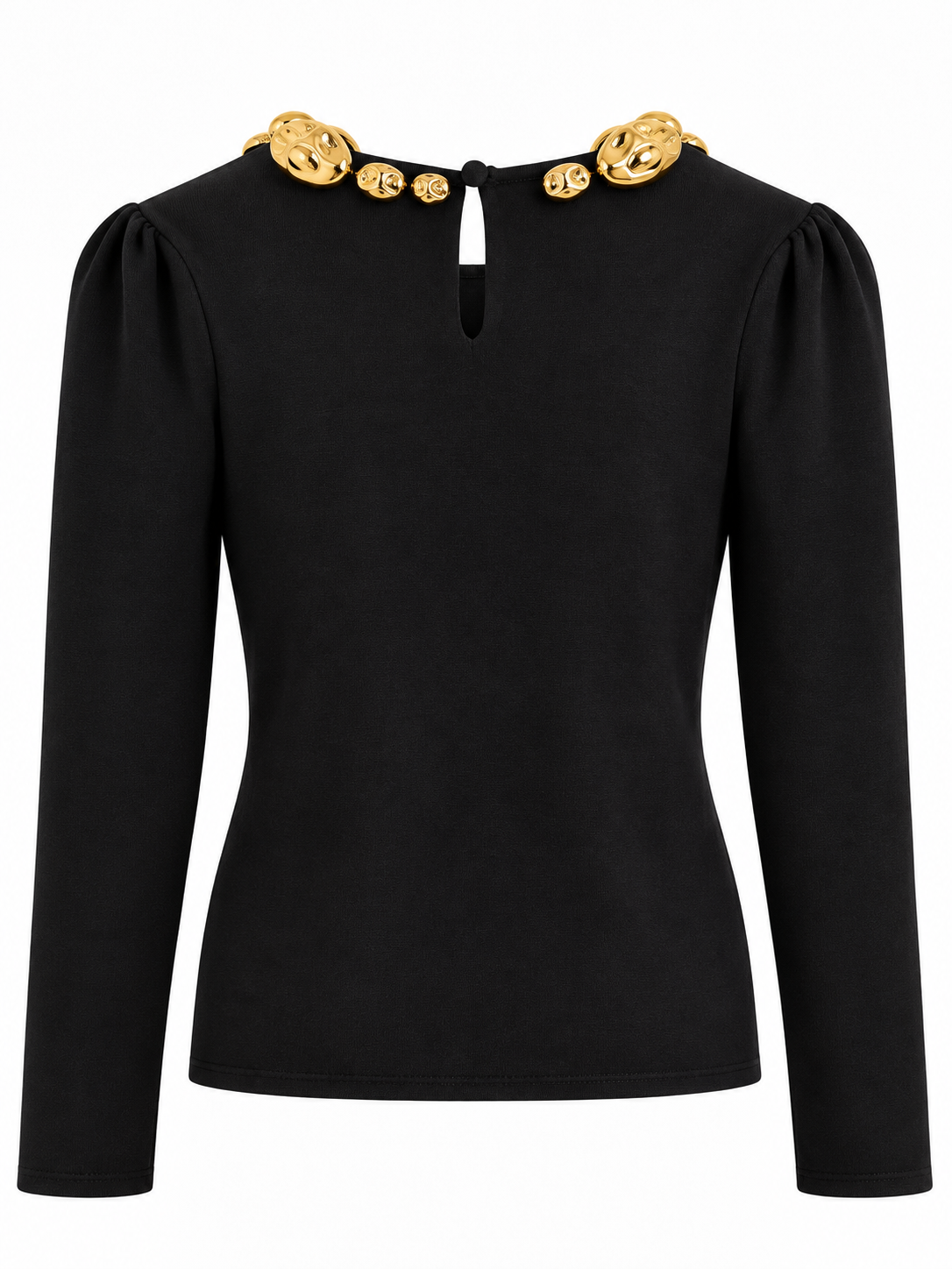 Pullover mit Goldverzierung - Black