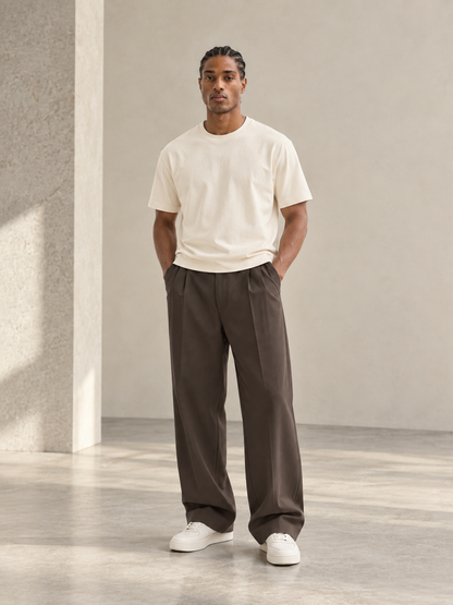 Alvero Fabric Trouser - Brown