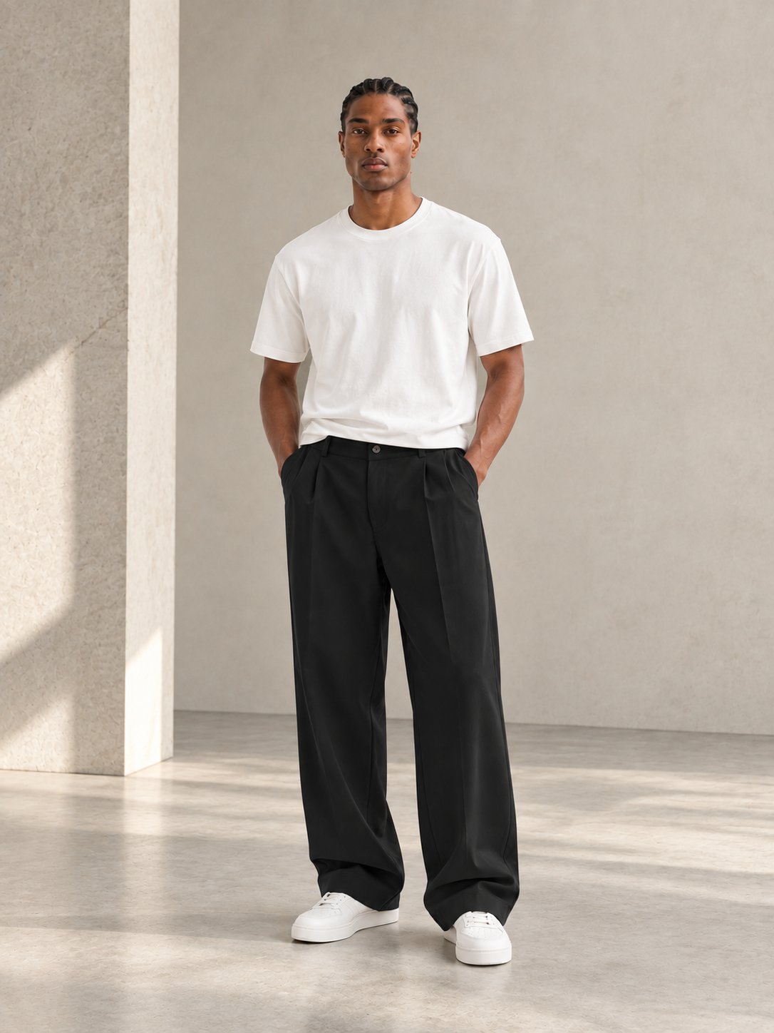 Alvero Fabric Trouser - Black