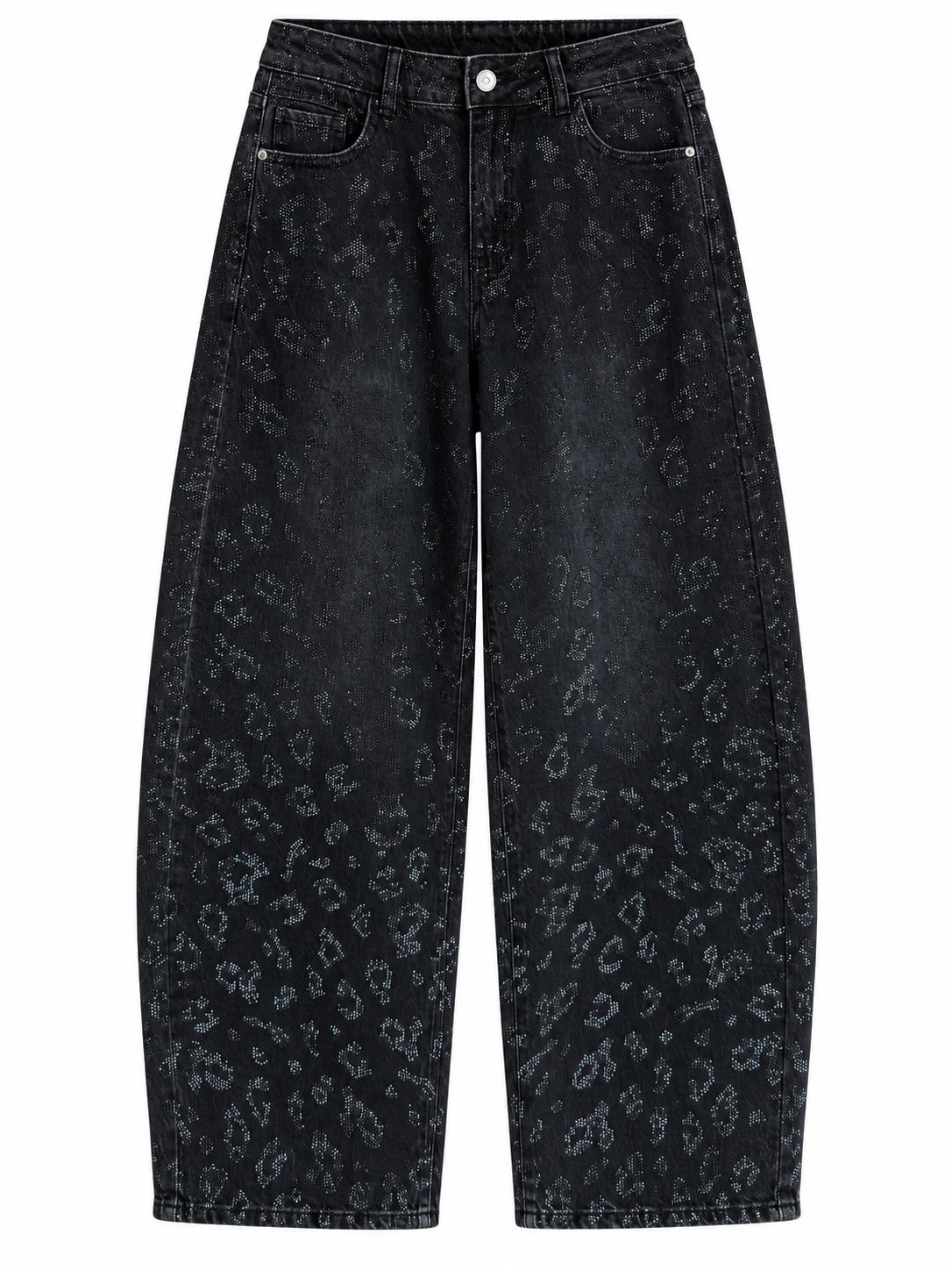 Noir Eclipse Leopard Jeans