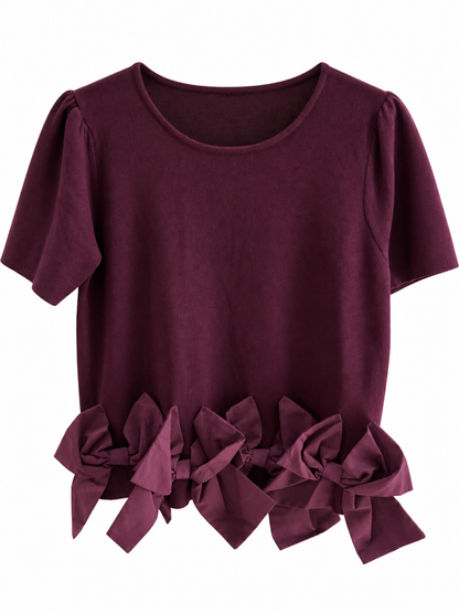 Bluse mit Schleifenrüschen - Brodo Red