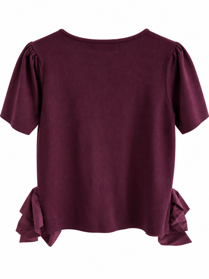 Bluse mit Schleifenrüschen - Brodo Red