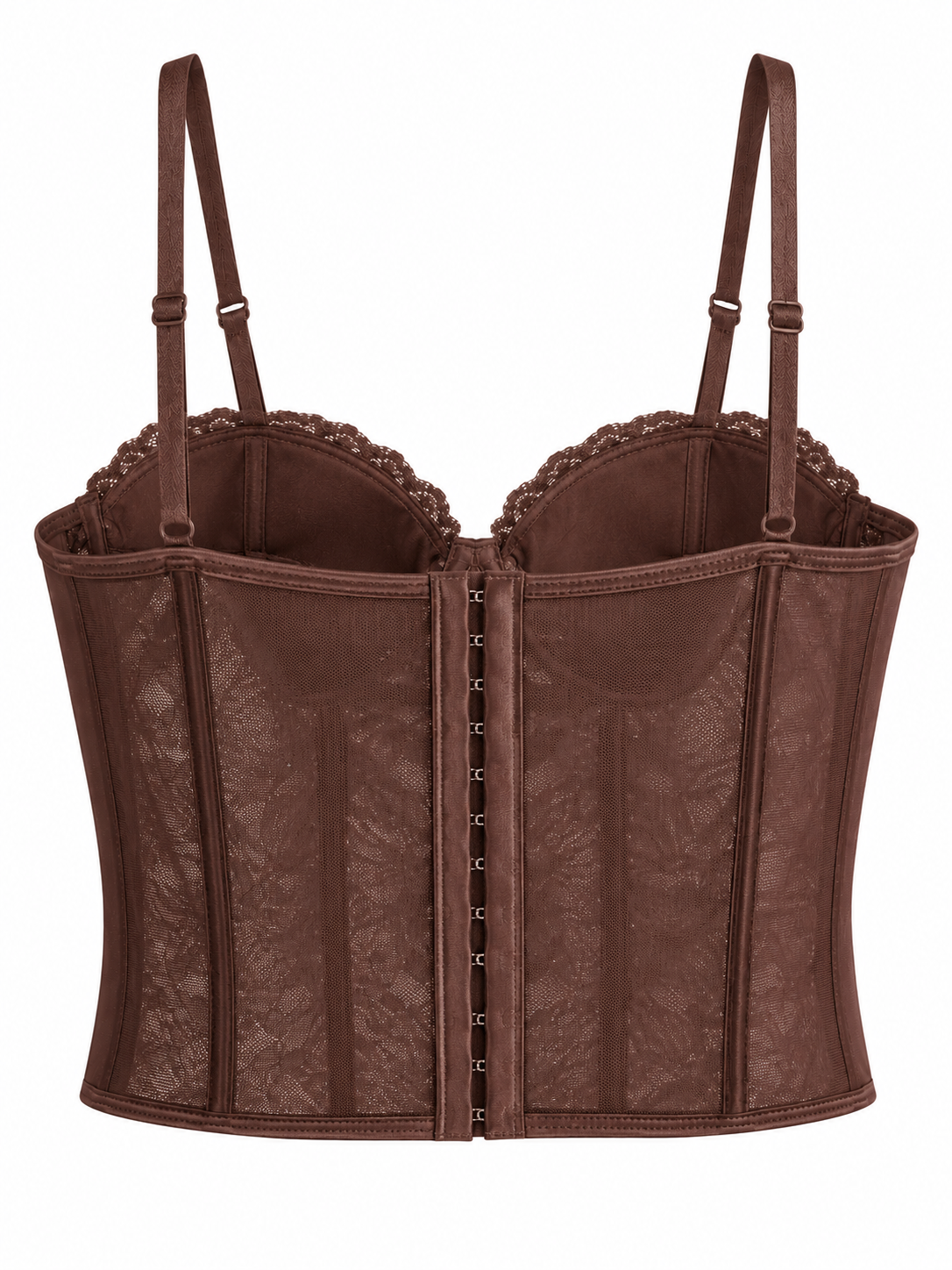 Spitzenkorsett - Brown