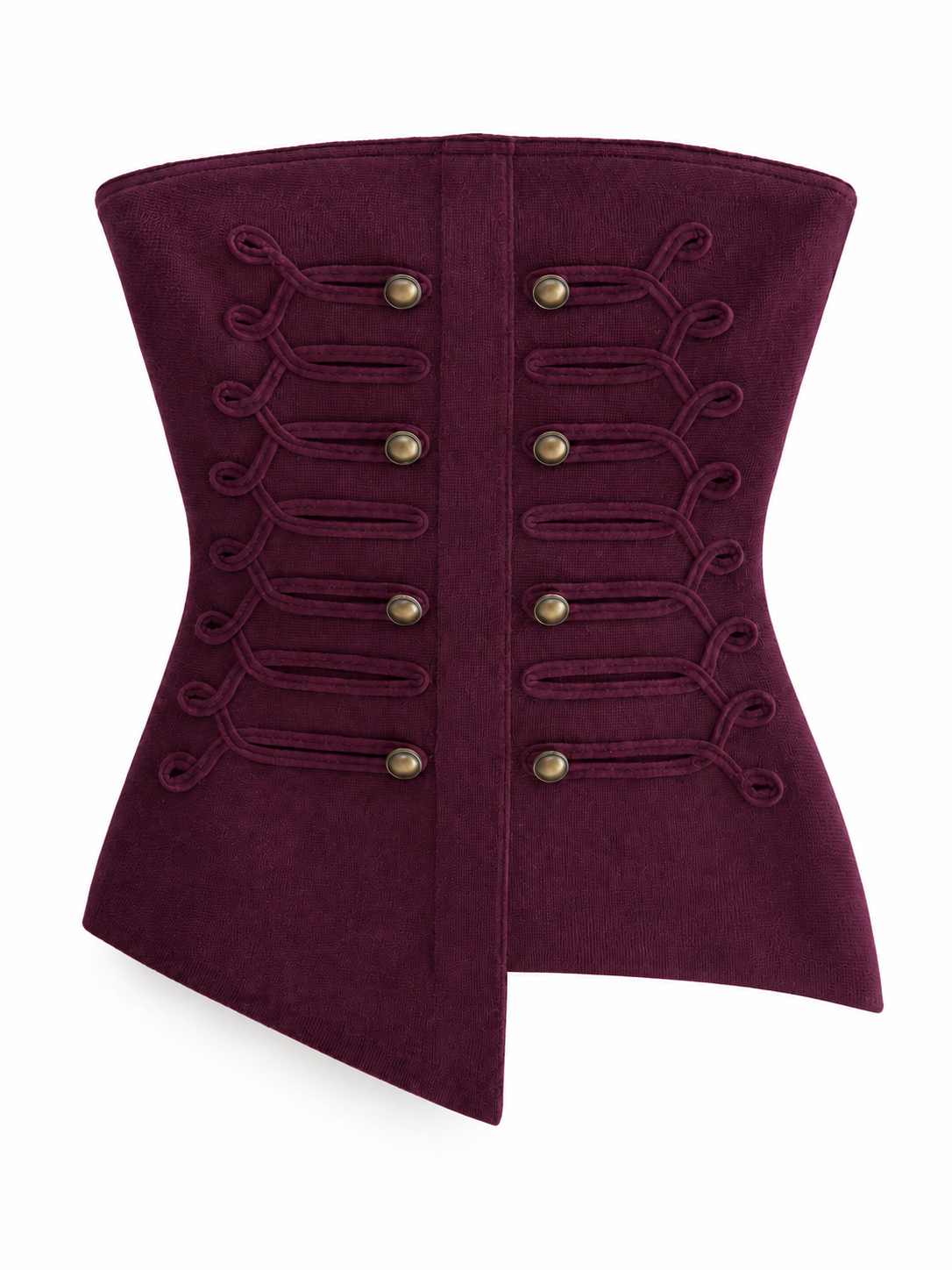 Asymmetrisches Bandeau Top - Bordo Red