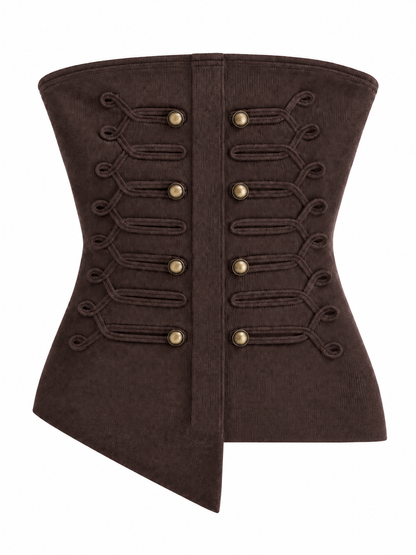 Asymmetrisches Bandeau Top - Brown