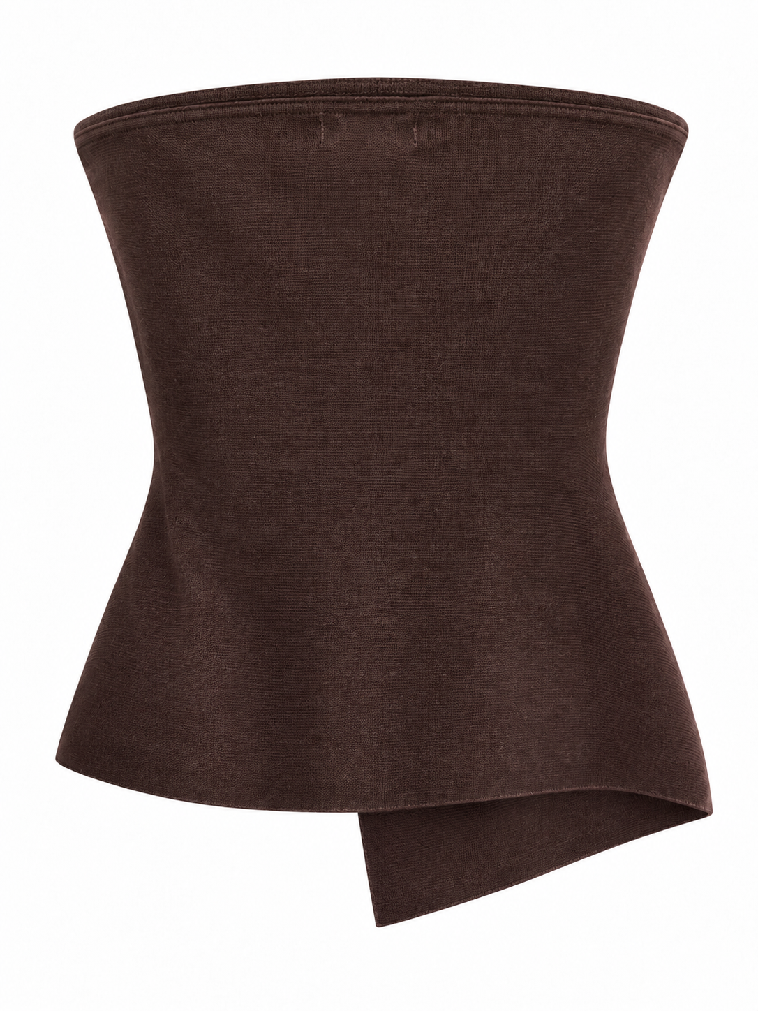 Asymmetrisches Bandeau Top - Brown