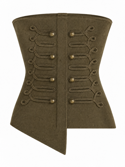Asymmetrisches Bandeau Top - Green