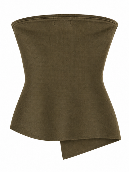 Asymmetrisches Bandeau Top - Green