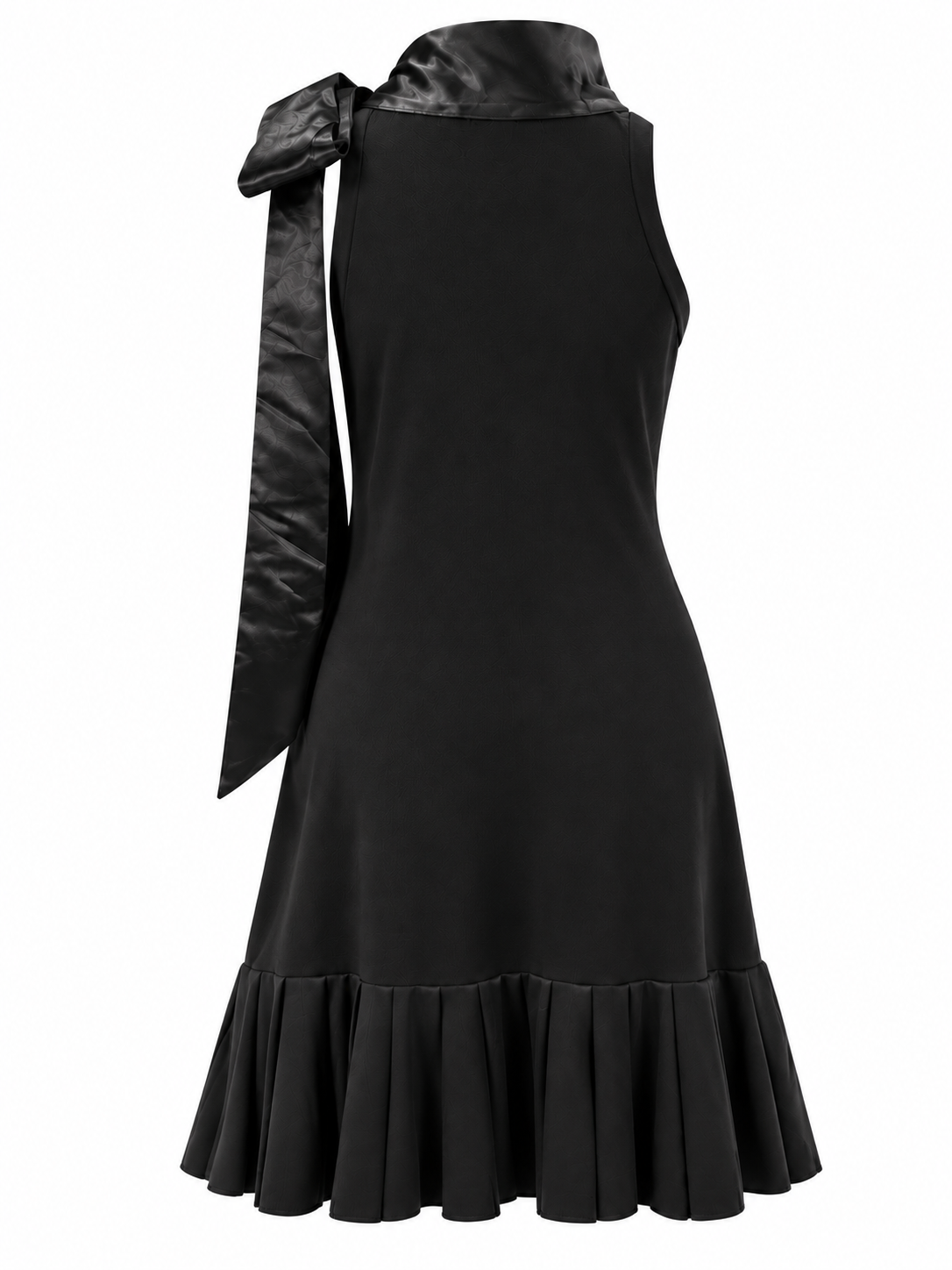 Kleid mit Satinschleife - Black