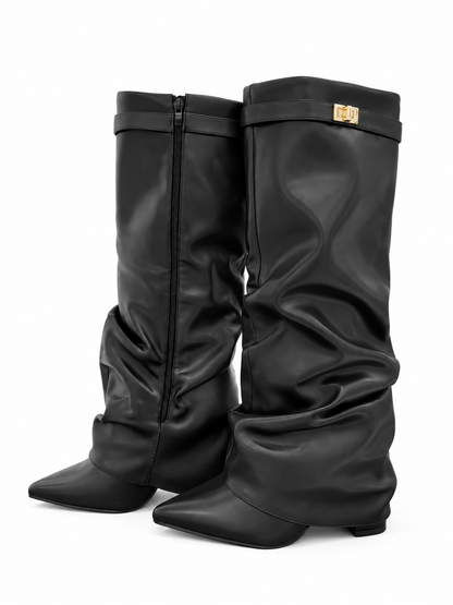 Noir Elegance Boots - Black
