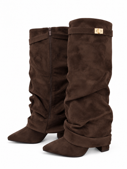 Espresso Luxe Boots - Brown