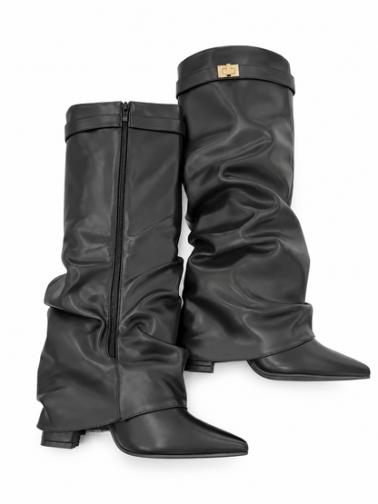 Noir Elegance Boots - Black
