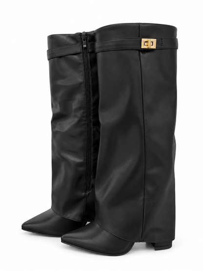 Midnight Elegance Boots - Black