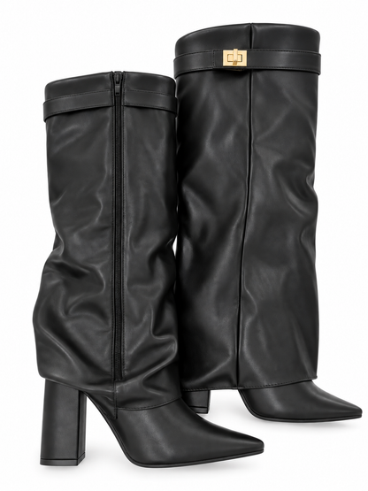 Midnight Elegance Boots - Black