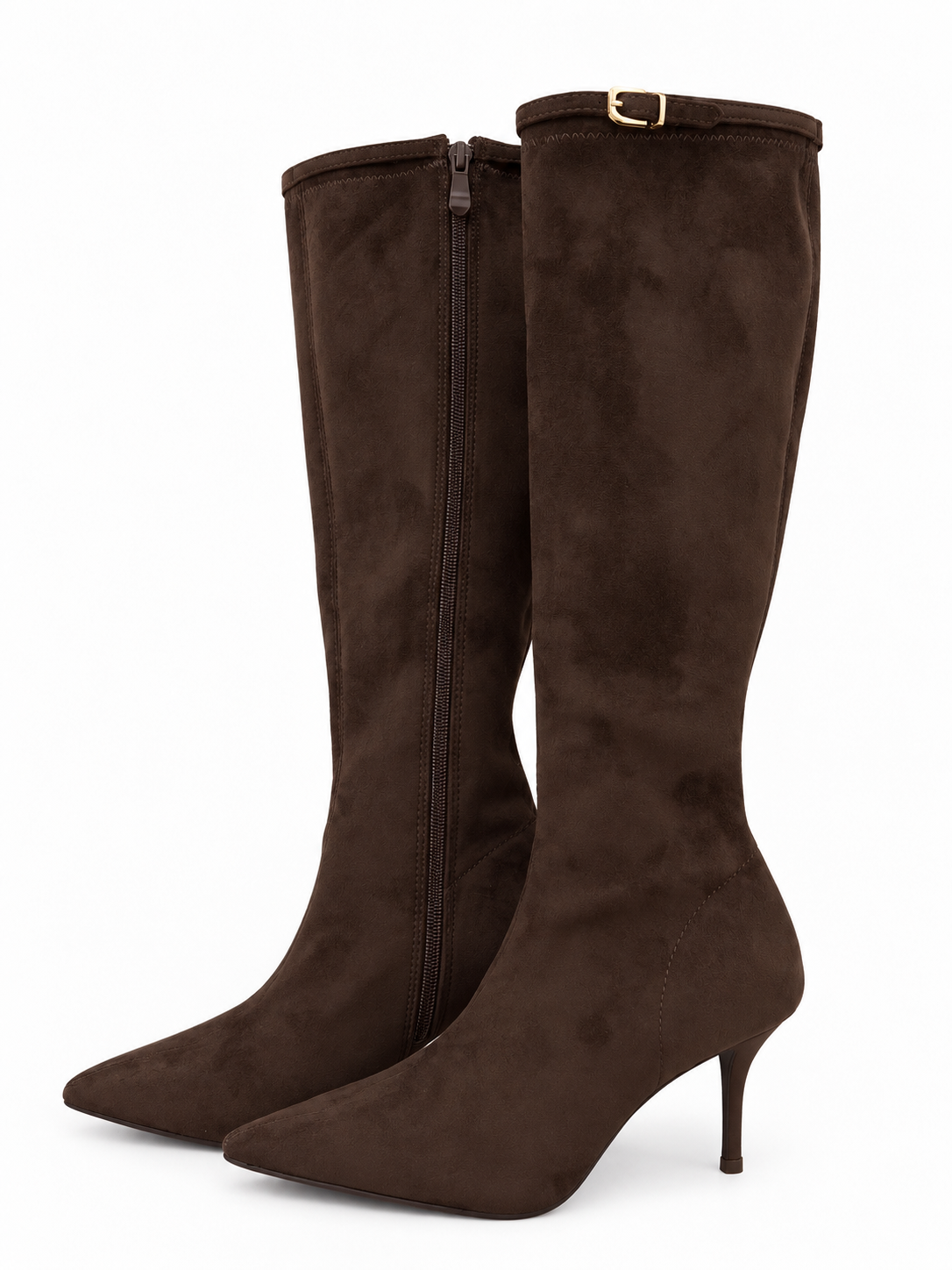 Cocoa Chic Knee-High Boots - Darkbrown