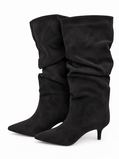 Midnight Grace Slouchy Boots - Black