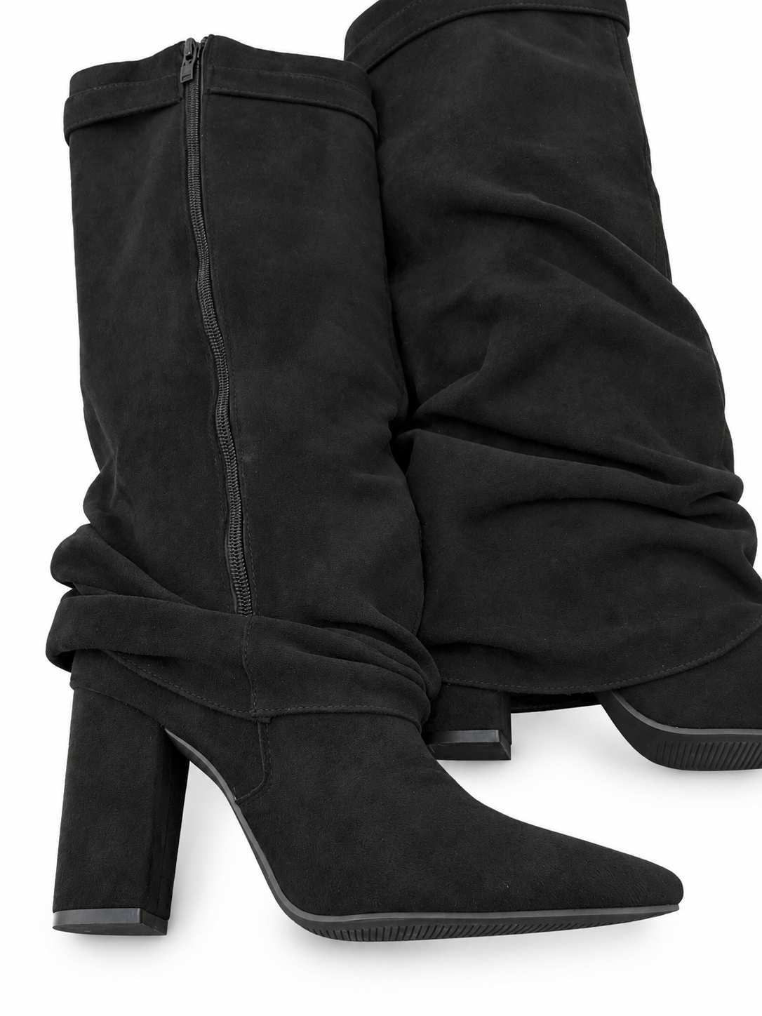 Midnight Elegance Boots - Black (Velours)